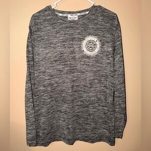 Gray Long Sleeve Shirt with Logo